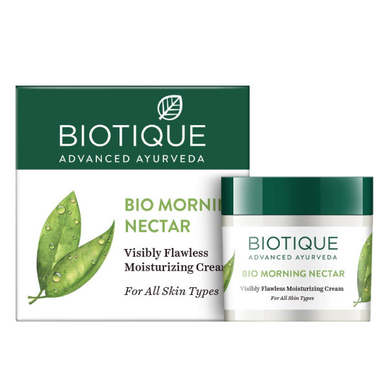 Biotique Morning Nectar Nourish & Hydrate Moisturizing Cold Cream For Visibly Flawless Skin, 50g