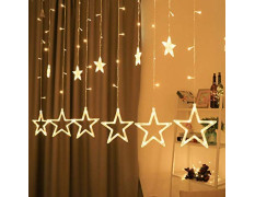Desidiya® 12 LED Star String Light Warm White 138 LEDs, 3 Mtr Decorative Lights for Decoration Christmas, Wedding, Party, Home & Patio Decorative Lighting for Living Room, Parties, Weddings