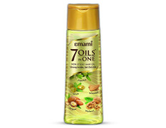 Emami 7 Oils In One Non Sticky & Non Greasy Hair Oil, 20 Times Stronger Hair, Nourishes Scalp With Goodness of Almond Oil, Coconut Oil, Argan Oil & Amla Oil, 500ml
