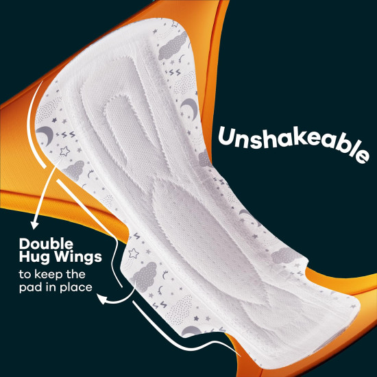 Whisper Bindazzz Nights 20 XXXL Sanitary Pads, Upto 0% Leaks All Night Long, For Super Heavy Flow, Nearly 75% Longer with Wider Back, Double hug wings keep pad in place , Disposable Wrapper Whisper Bindazzz Nights 20 XXXL Sanitary Pads, Upto 0% Leaks All Night Long, For Super Heavy Flow, Nearly 75% Longer with Wider Back, Double hug wings keep pad in place , Disposable Wrapper