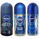 Nivea Roll On Deodorant Deep Impact + Cool Kick + Fresh Active For Men 50 Ml Each
