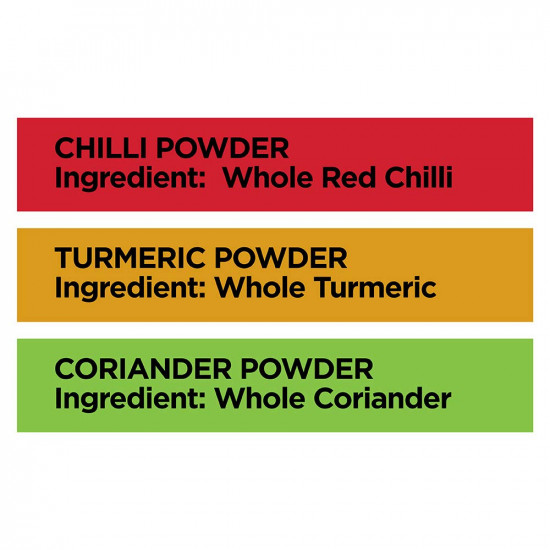 Aashirvaad Spices Combo Pack (Chilli 200g Turmeric 200g Coriander 200g)