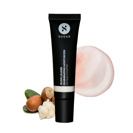 SUGAR Cosmetics Bling Leader Illuminating Moisturizer | Strobe Cream with Vitamin E | Lightweight | Protects against Pollution | 25ml - 03 Peach Poppin