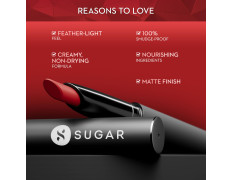 SUGAR Cosmetics Matte Attack Lipstick for Women | Transferproof & Smudgeproof | Lasts upto 12hrs | Enriched With Jojoba Oil | 2gm - Tan Halen