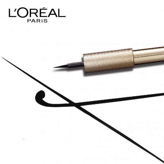 L'Oréal Paris Eye Liner, Ultra-Precise Tip, Waterproof, Fade-Proof and Smudge-proof, Matte Signature, Black, 19g