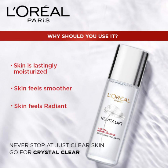 L'Oreal Paris Revitalift Crystal Micro-Essence, Ultra-lightweight facial essence, With Salicylic Acid, For Clear Skin, 22ml