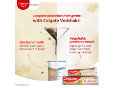 Colgate Vedshakti Toothpaste, Anti-Bacterial Paste For Whole Mouth Health, With Neem, Clove, And Honey, 400G, 200G X 2 (Saver Pack), Freshening