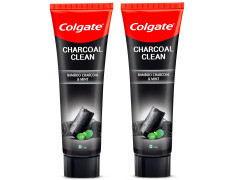 Colgate Charcoal Clean 240g (120g x 2, Pack of 2) Black Gel Toothpaste, Pack of Deep Clean Toothpaste With Bamboo Charcoal & Wintergreen Mint For Plaque Removal, Tingling Fresh Mouth Experience