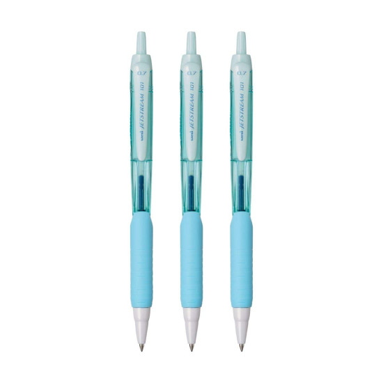 uni-ball Jetstream SXN-101FL-07 Roller Ball Pen | Sky Blue Body, Blue Ink, Pack of 3 uni-ball Jetstream SXN-101FL-07 Roller Ball Pen | Sky Blue Body, Blue Ink, Pack of 3