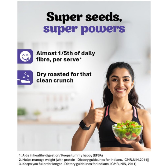 True Elements 7 in 1 Seeds Mix 250g - Complete Seed Blend | 24g Protein & 16g Fibre | High Fibre Super Seeds | Perfect for Oats, Smoothies & Healthy Snacking