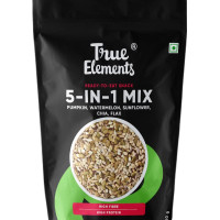 True Elements Mixed Seeds for Eating 250g - 5 in 1 Seeds Mix | Edible Seed | Healthy Snack | Mix of Pumpkin, Watermelon, Sunflower, Chia & Flax Seed | High in Protein | 100% Natural and Roasted