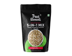 True Elements Mixed Seeds for Eating 250g - 5 in 1 Seeds Mix | Edible Seed | Healthy Snack | Mix of Pumpkin, Watermelon, Sunflower, Chia & Flax Seed | High in Protein | 100% Natural and Roasted