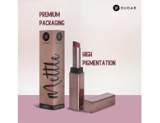 SUGAR Cosmetics Mettle Satin Lipstick | Highly Pigmented & Silky Matte Finish | Creamy Texture | Mango Butter Infused | 2.2 gm - 02 Elizabeth (Rosy Cheeks Pink)