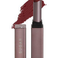 SUGAR Cosmetics Mettle Satin Lipstick | Highly Pigmented & Silky Matte Finish | Creamy Texture | Mango Butter Infused | 2.2 gm - 03 Emma (Reddish Brown)