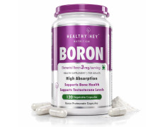 HealthyHey Nutrition Boron -Advanced Chelated - 120 Veggie Capsules - Gluten Free, Non-GMO