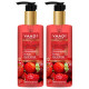 Vaadi Herbals Pvt Ltd Strawberry Scrub Face Wash With Mulberry Extract, 250 Ml (Pack Of 2)