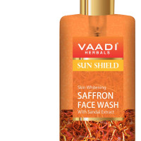 Vaadi Herbals Pvt Ltd Skin Whitening Saffron Face Wash With Sandal Extract, 250 ml