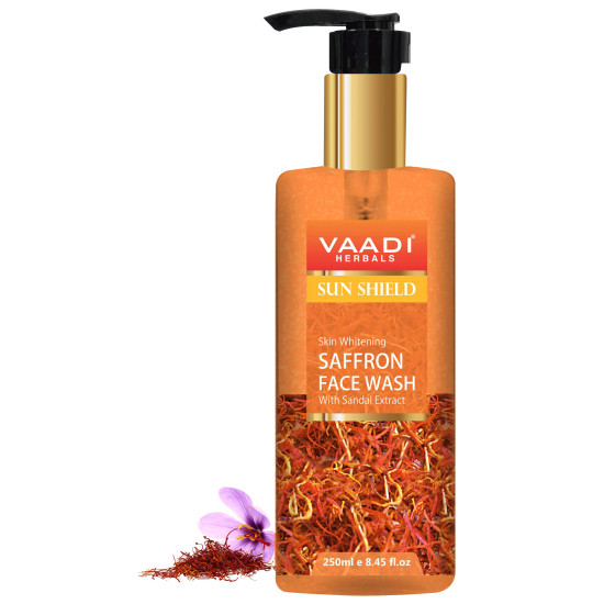 Vaadi Herbals Pvt Ltd Skin Whitening Saffron Face Wash With Sandal Extract, 250 ml