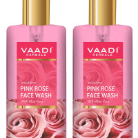 Vaadi Herbals Pvt Ltd Insta Glow Pink Rose Face Wash With Aloe Vera Extract, 250 Ml (Pack Of 2)