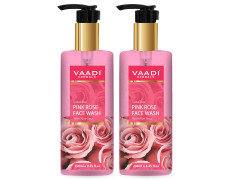 Vaadi Herbals Pvt Ltd Insta Glow Pink Rose Face Wash With Aloe Vera Extract, 250 Ml (Pack Of 2)