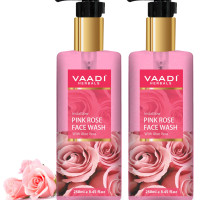 Vaadi Herbals Pvt Ltd Insta Glow Pink Rose Face Wash With Aloe Vera Extract, 250 Ml (Pack Of 2)