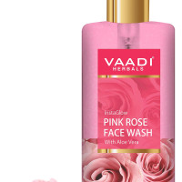 Vaadi Herbals Pvt Ltd Insta Glow Pink Rose Fase Wash With Aloe Vera Extract, 250 Ml