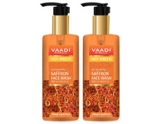 Vaadi Herbals Pvt Ltd Skin Whitening Saffron Face Wash With Sandal Extract, 250 Ml (Pack Of 2)