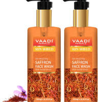 Vaadi Herbals Pvt Ltd Skin Whitening Saffron Face Wash With Sandal Extract, 250 Ml (Pack Of 2)