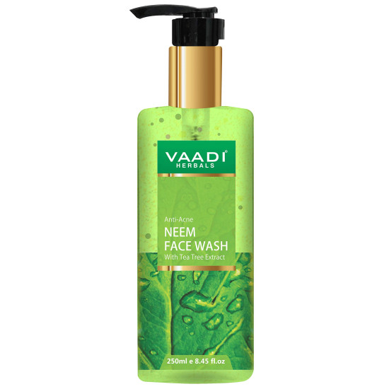 Vaadi Herbals Pvt Ltd Anti-Acne Neem Face Wash With Tea Tree Extract, 250 Ml