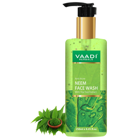 Vaadi Herbals Pvt Ltd Anti-Acne Neem Face Wash With Tea Tree Extract, 250 Ml