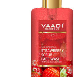 Vaadi Herbals Strawberry Scrub Face Wash with Mulberry Extract - 250ml