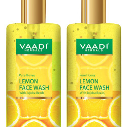 Vaadi Herbals Honey Lemon Face Wash With Jojoba Beads - 250 Ml (Pack Of 2)
