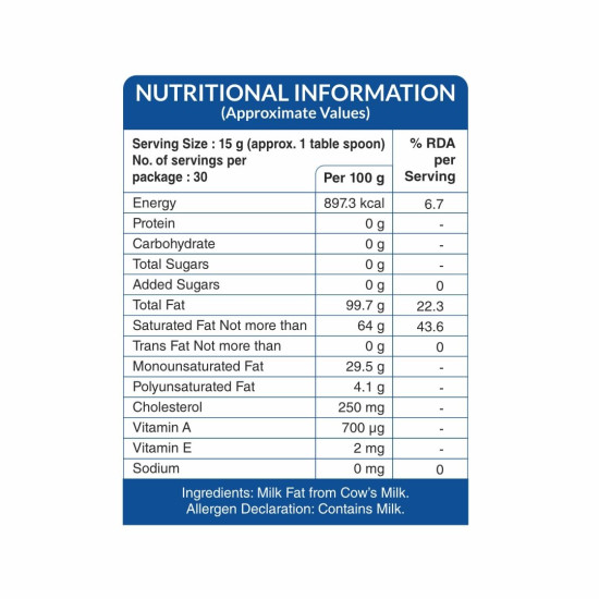 Sri Sri Tattva Cow’s Pure Ghee 5 Litre | Pure and Natural | Rich Texture and Aroma | Lab Tested | Rich in Good Fats and Antioxidants