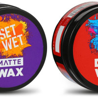 Set Wet Glaze Hair Styling Wax for Men, 60 gm And Set Wet Matte Hair Styling Wax for Men, Re-Styling, Matte Texture, 60 gm