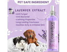 Caredom Dry Shampoo for Dogs & Cats | Waterless Dog Shampoo Spray with Lavender | Dry Bath for Cats | Fresh & Clean for Pets | Wash Grooming Spray (200 ml)