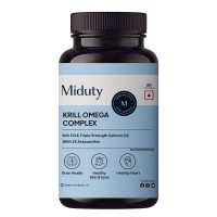 Miduty Antarctic Fish Krill Oil - Triple Strength Omega 3 Capsule With Astaxanthin- Antioxidant - EPA & DHA - For Joints - Heart - Liver Krill Omega 3 Supplement 60 Softgel