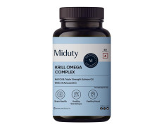 Miduty Antarctic Fish Krill Oil - Triple Strength Omega 3 Capsule With Astaxanthin- Antioxidant - EPA & DHA - For Joints - Heart - Liver Krill Omega 3 Supplement 60 Softgel