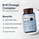 Miduty Antarctic Fish Krill Oil - Triple Strength Omega 3 Capsule With Astaxanthin- Antioxidant - EPA & DHA - For Joints - Heart - Liver Krill Omega 3 Supplement 60 Softgel