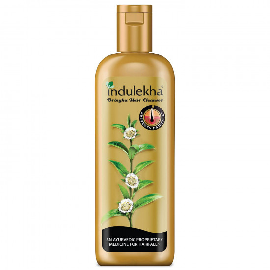 Indulekha Bringha Ayurvedic Hair Oil 100 ml, Hair Fall Control and Hair Growth with Bringharaj & Coconut Oil - Comb Applicator Bottle for Men & Women & Ayurvedic Shampoo 200 ml