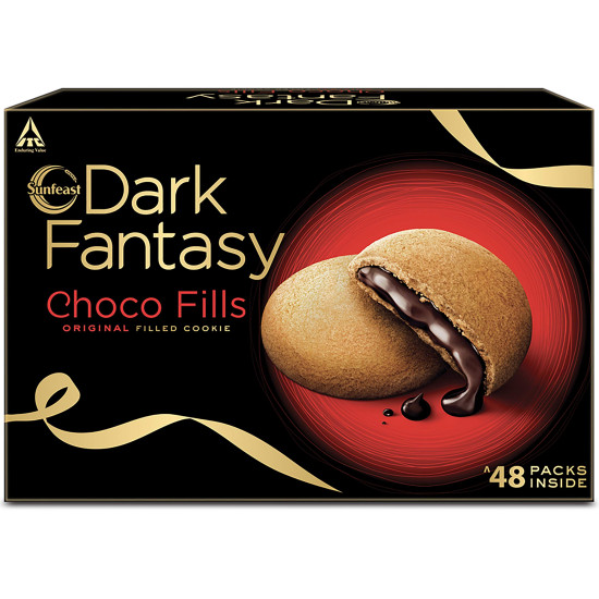 Sunfeast Dark Fantasy Choco Fills, 600g, Original Filled Cookies with Choco Crème