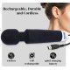 JSB HF56 Pro Cordless Rechargeable Body Massager Handheld with Flexible Silicon Head Vibration for Back, Leg, Foot & Cervical Neck Pain Relief