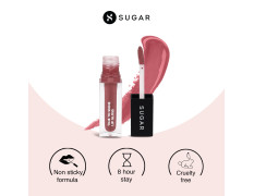 SUGAR Cosmetics - Time To Shine - Lip Gloss - 02 Velma Pinkley (Pink Nude) - 4.5 gms - High Shine Lip Gloss with Jojoba Oil