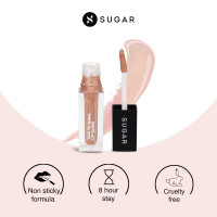 SUGAR Cosmetics - Time To Shine - Lip Gloss - 10 Princess Aurora (Golden beige with Shimmer) - 4.5 gms - High Shine Lip Gloss with Jojoba Oil