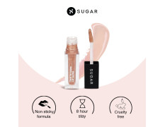 SUGAR Cosmetics - Time To Shine - Lip Gloss - 10 Princess Aurora (Golden beige with Shimmer) - 4.5 gms - High Shine Lip Gloss with Jojoba Oil