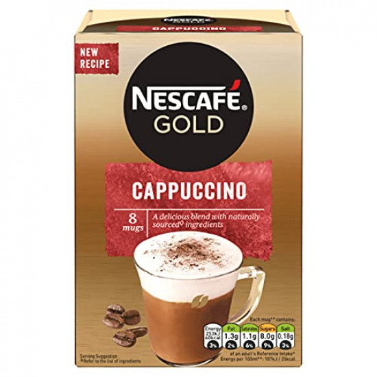 Nescafe Gold Cappuccino Coffee Premix, 4.8 oz / 136 g