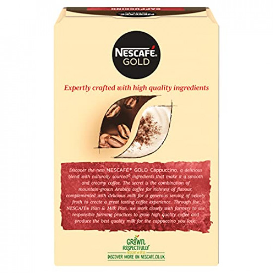 Nescafe Gold Cappuccino Coffee Premix, 4.8 oz / 136 g