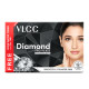 VLCC Diamond Facial Kit with FREE Rose Water Toner - 300g + 100ml | Skin Purifying Facial with Colloidal Diamond, Jojoba Oil, Olive Oil & Aloe Vera. Detoxifying At Home Facial.