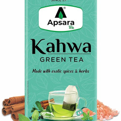 APSARA Detoxifying Kahwa Green Tea Bags - 72 Pcs, Spiced Kashmiri Detoxifying Kahwa Green Tea, Natural Body Cleanse & Immunity Booster With Rock Salt, Tulsi, Cardamom, Cinnamon Tea, 180 Grams