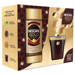 Nescafe Gold Blend Instant Coffee Powder - Glass Jar (Limited Edition Pack,Arabica and Robusta beans) Jar, 100g With Free Glass Mug