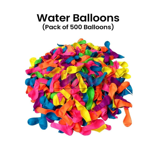 Fill And Tie Magic Water Balloons For Holi - Non Toxic Holi Water Balloons Multicolor, 500 Pcs Magic Balloons.